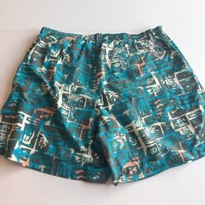 Columbia PFG Performance Fishing Gear Shorts Swim Trunks  L Teal  Flora-bama